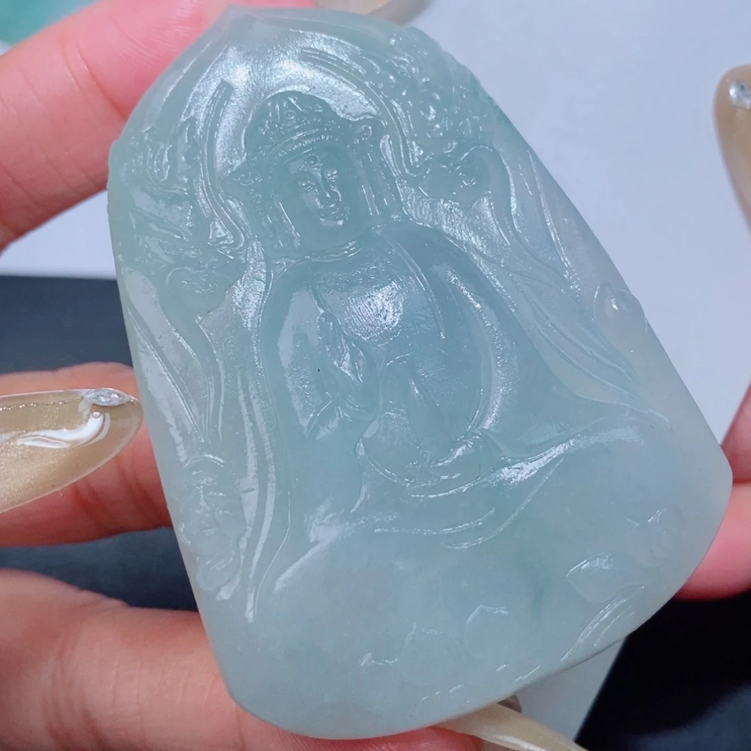 定制翡翠未镶嵌毛货翡翠挂件