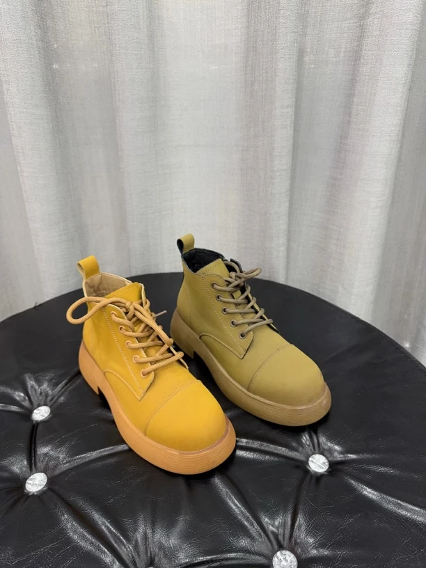 清仓牛皮靴子舒适百搭