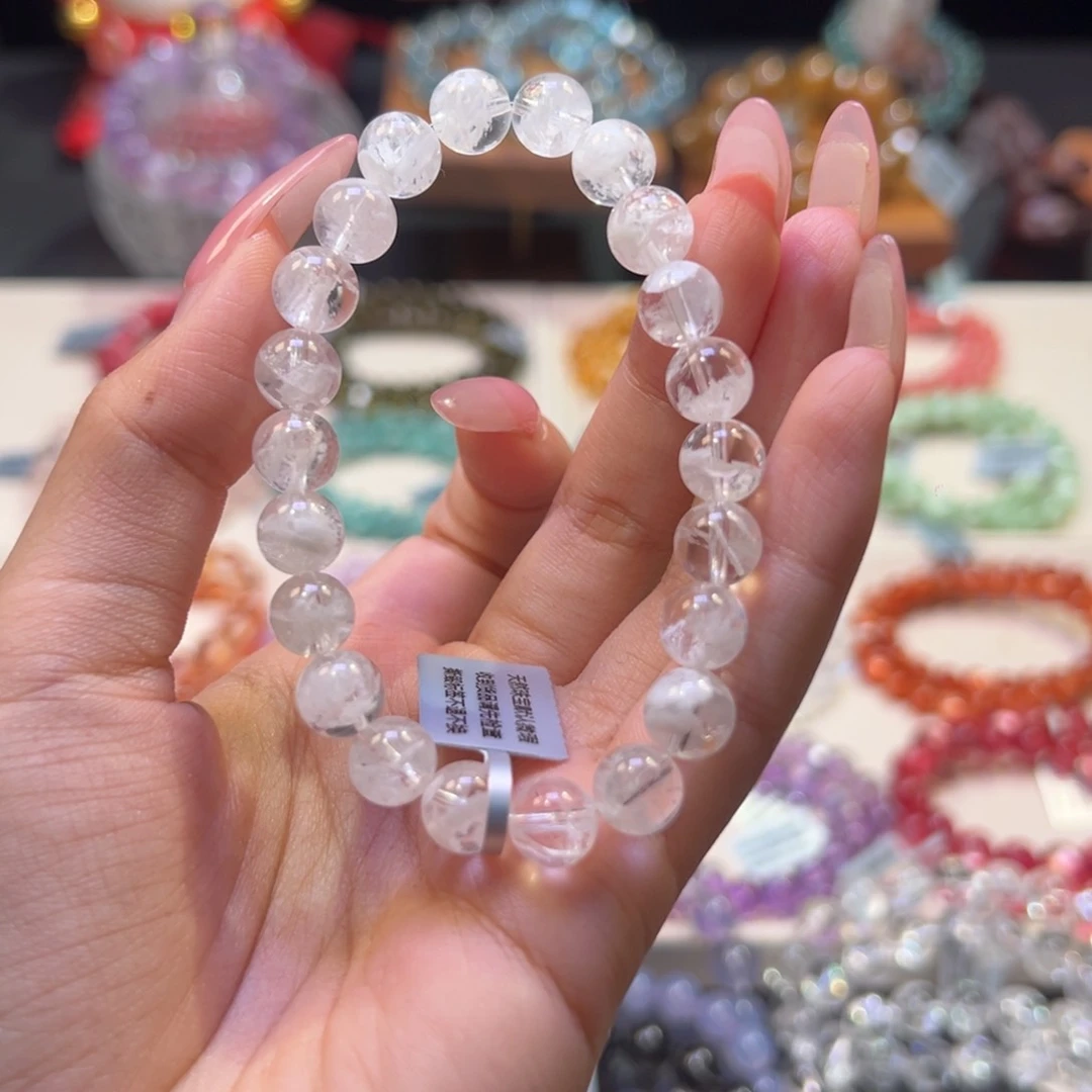 水晶手串未镶嵌8m冰川立体雪花幽灵