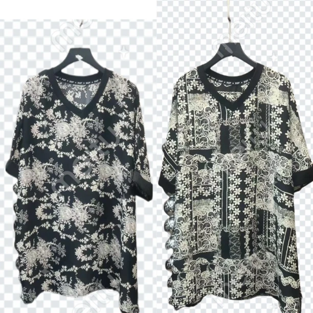 8977#《榜衣》韩版春夏季新款时尚复古风印花百搭宽松圆领设计女T恤