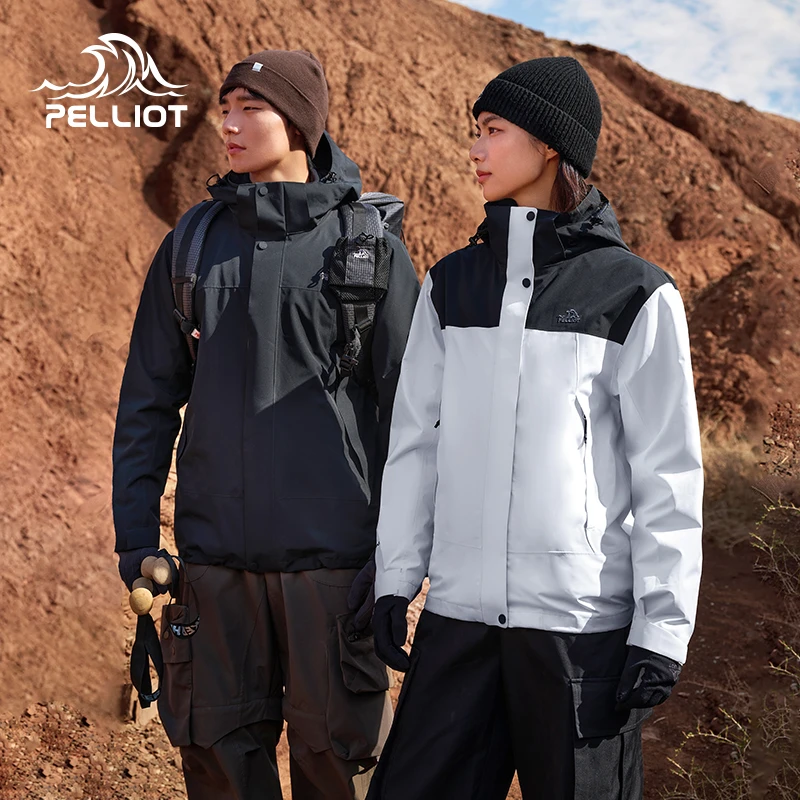 【原石|抓绒】伯希和户外冲锋衣女新款三合一防风防水登山服外套男