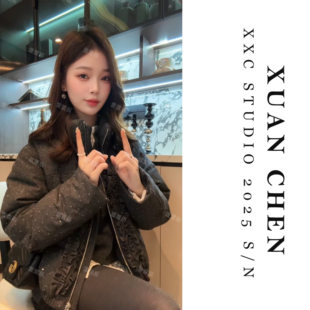 【星河轨迹】】羽绒服女款秋冬设计感洋气ins风90白鸭绒保暖外套9231