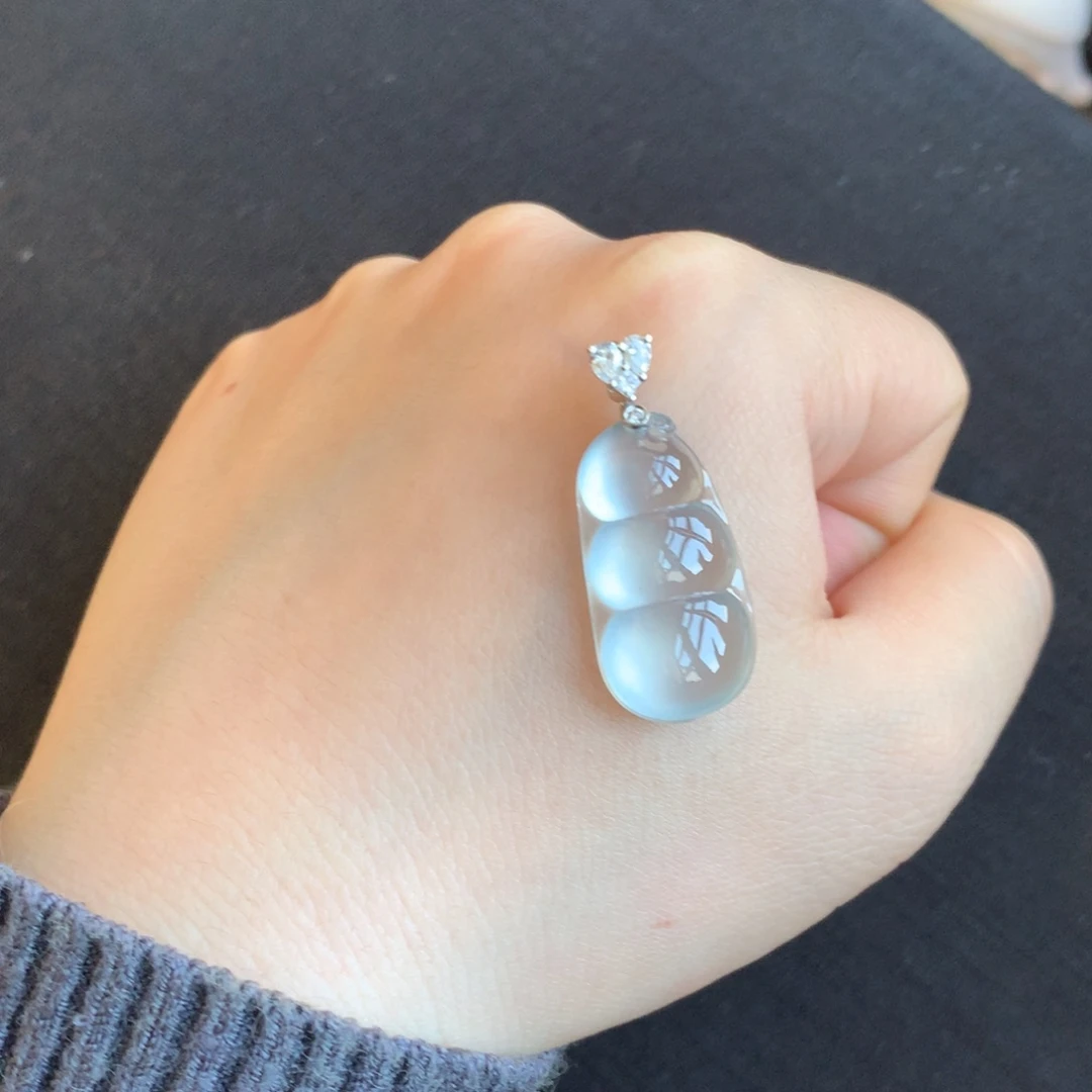 翡翠18K金镶嵌颈饰天然翡翠