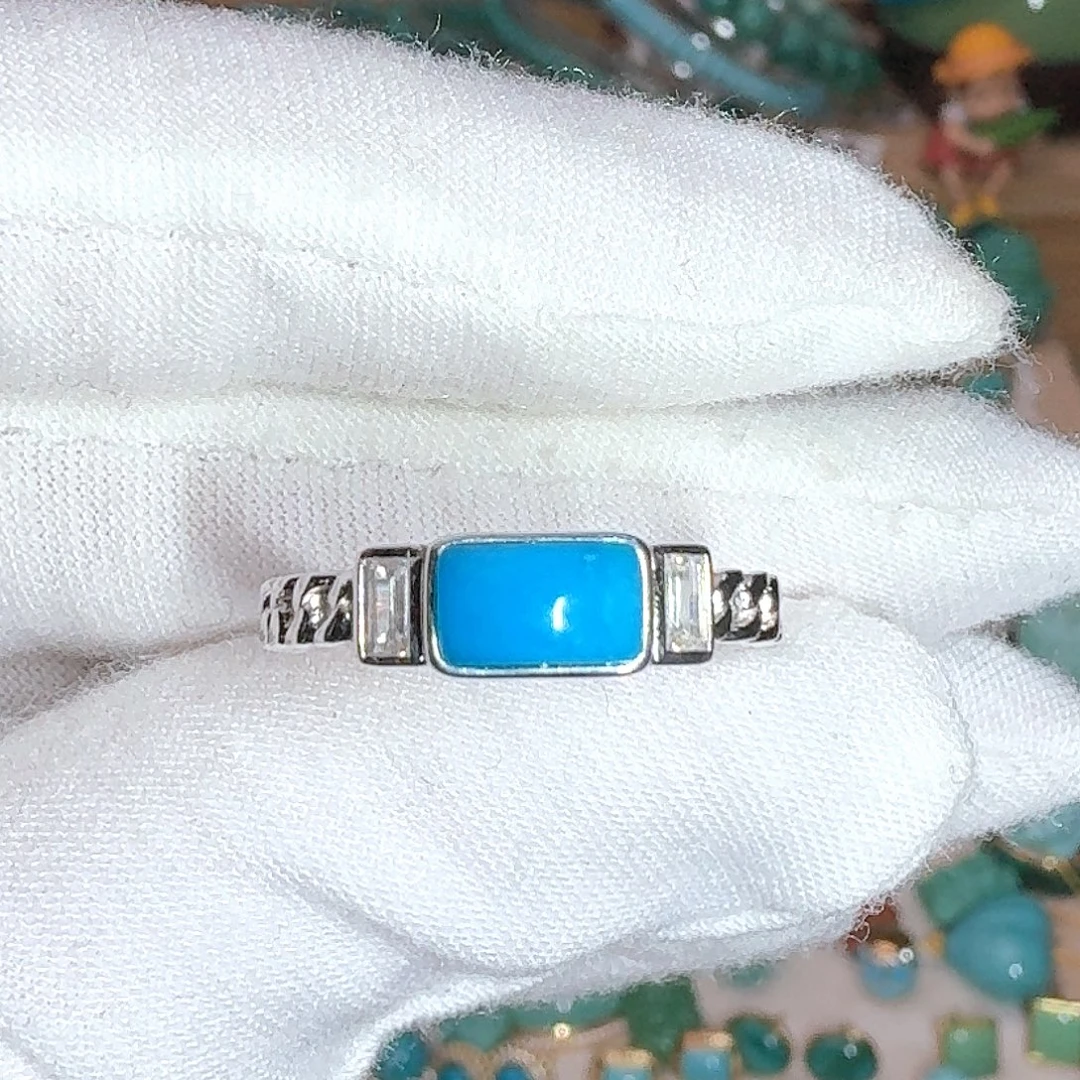 绿松石银S925镶嵌珠宝奇石