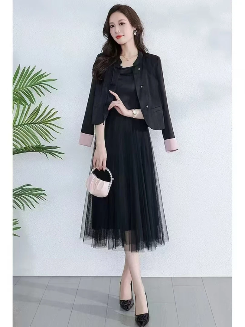 【F1329】 2025新款时尚气质休闲轻熟风套裙秋款女装