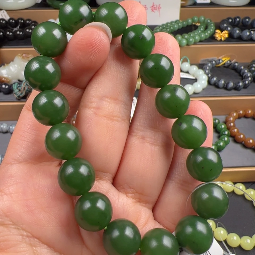 和田玉未镶嵌手链新疆籽碧