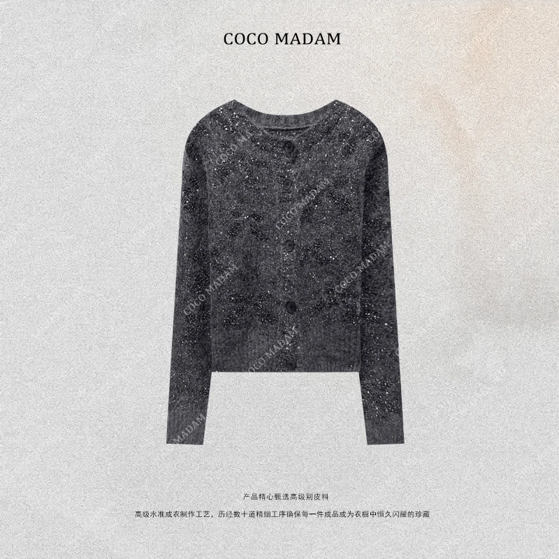 NIUNIU ·T-1885 圆领时尚毛针织衫开衫款