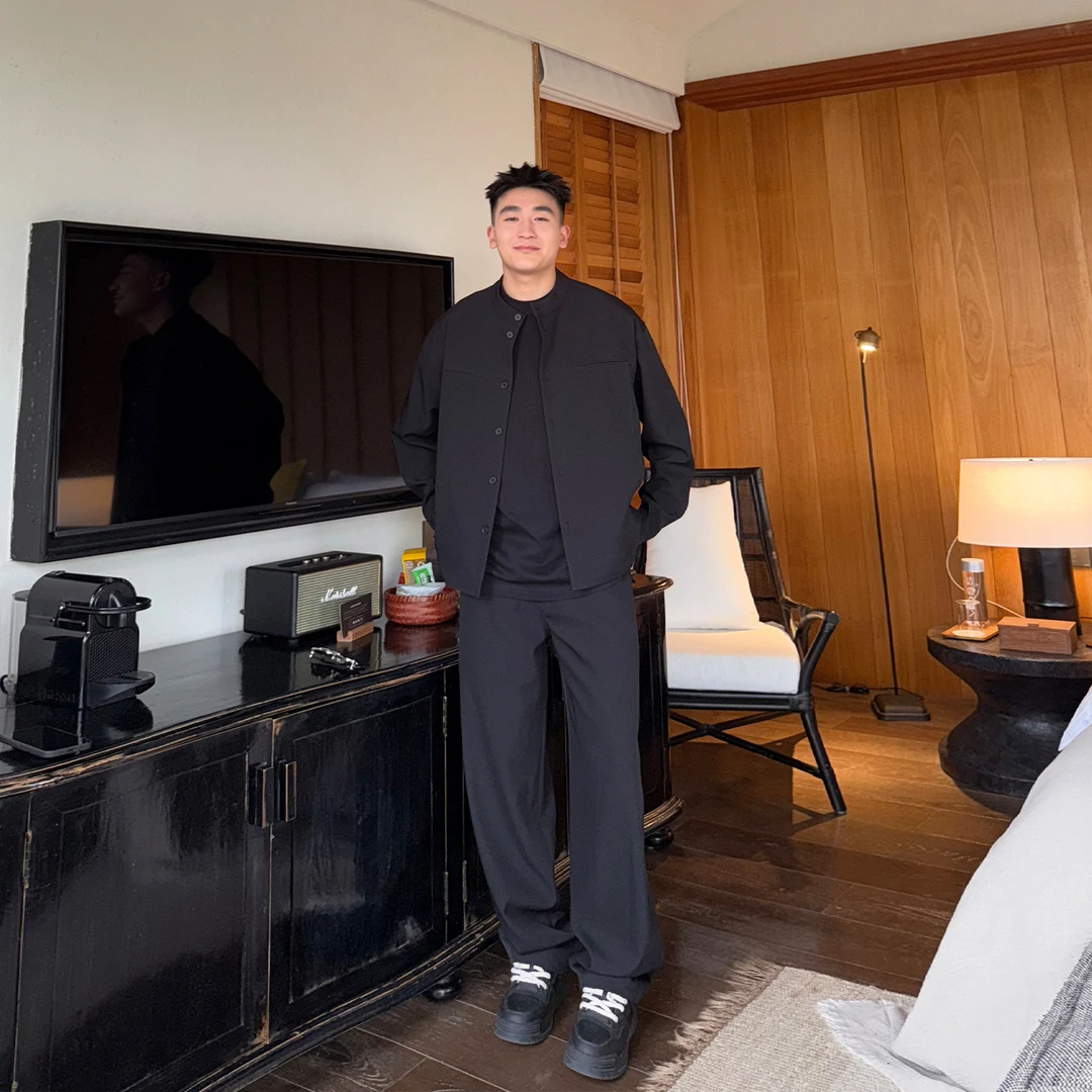 SANBAI 叁佰【绅度】自制春夏垂感百搭直筒休闲西装裤长裤