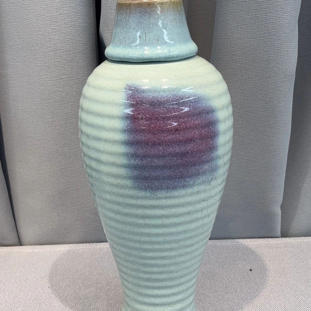 古***瓷摆件陶瓷制品钧窑梅瓶