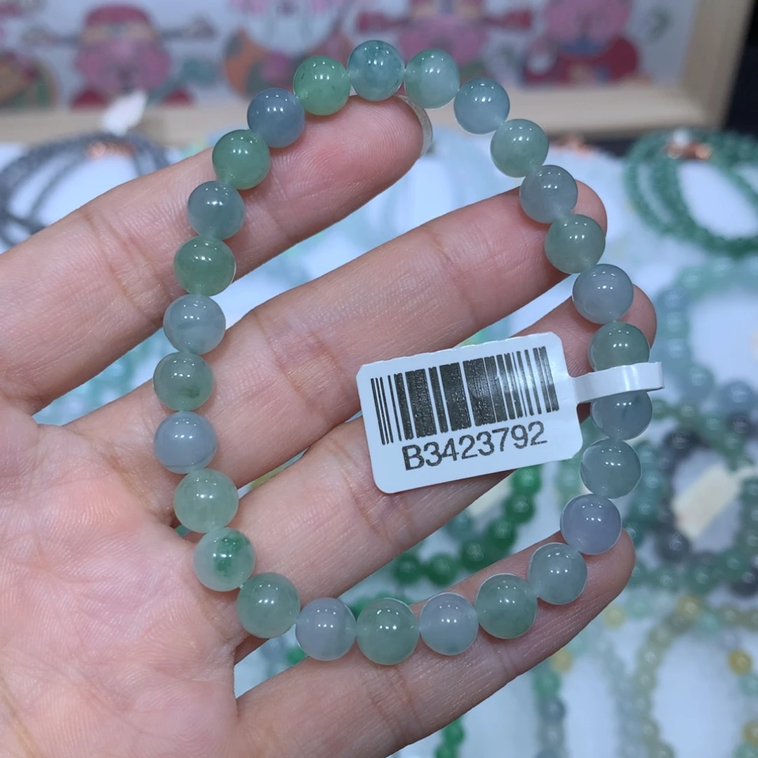 翡翠未镶嵌手链天然