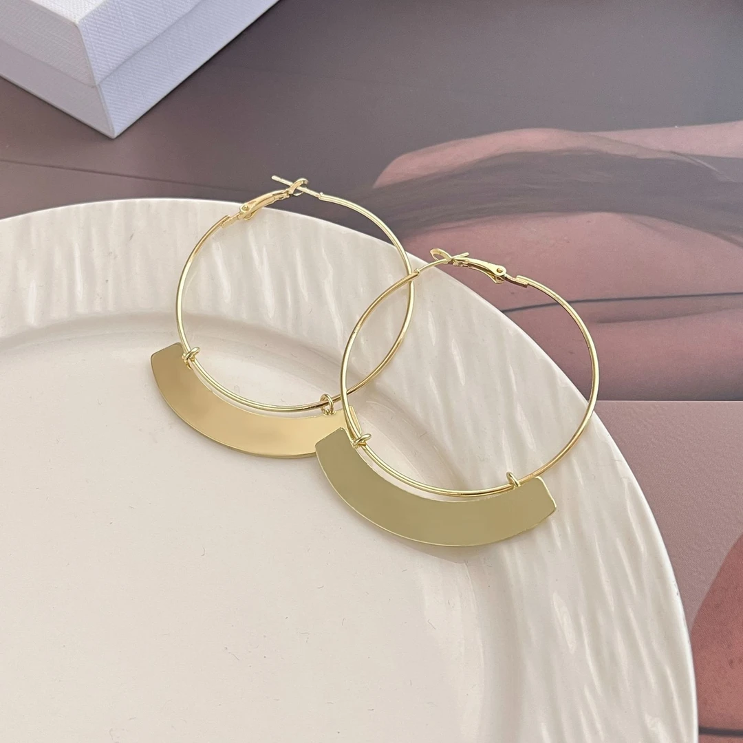 【浠儿姐姐】时尚扇形圈圈耳环女款轻奢个性冷淡风耳圈