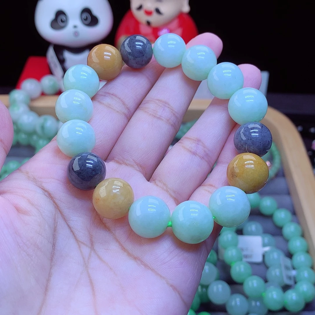 翡翠未镶嵌手链手串13