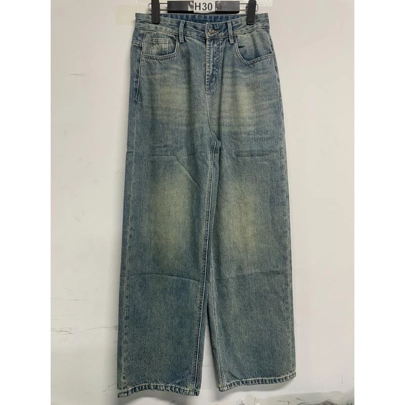 ( H30 ) GD LAOLENTOE 水洗做旧直筒牛仔裤