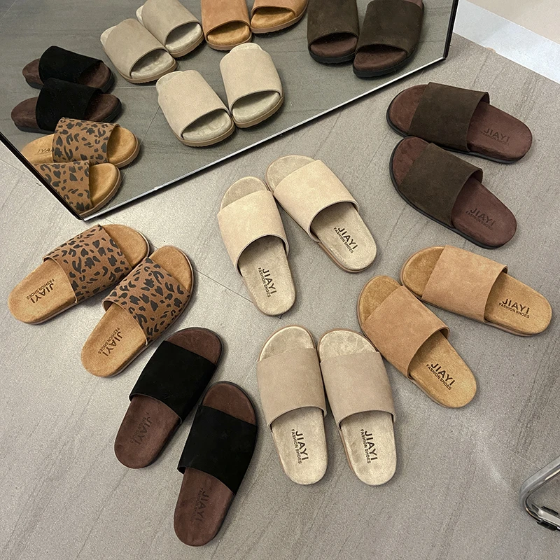 【退货补运费】厚底勃肯凉拖鞋女外穿夏季2025新款一字拖勃肯沙滩拖