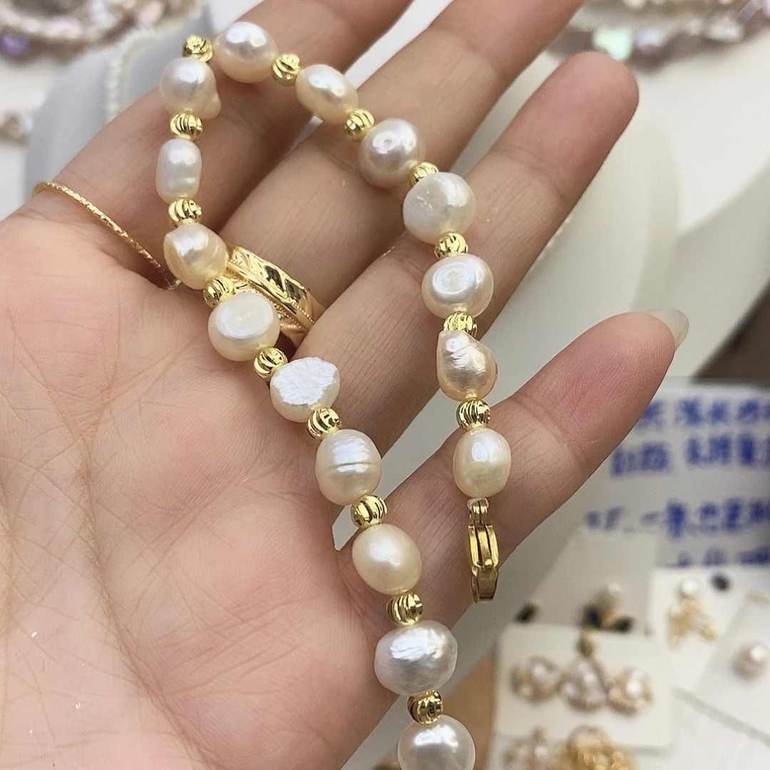 钛钢颈饰淡水珍珠