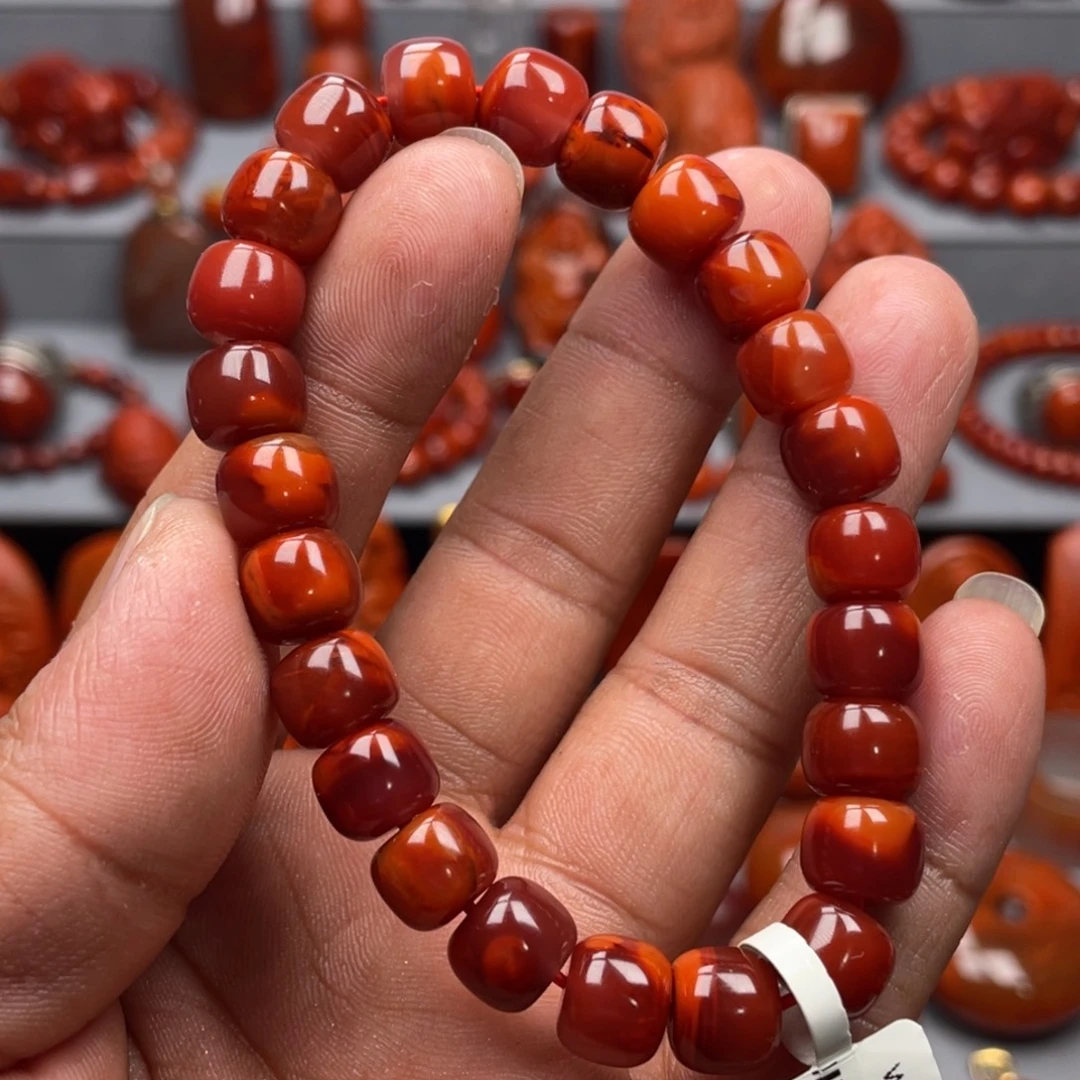 南红玛瑙未镶嵌珠宝奇石单圈9