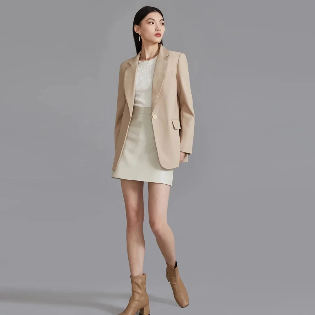 D821新款2025春秋休闲气质时尚西服外套女OL风修身西装女百搭上衣