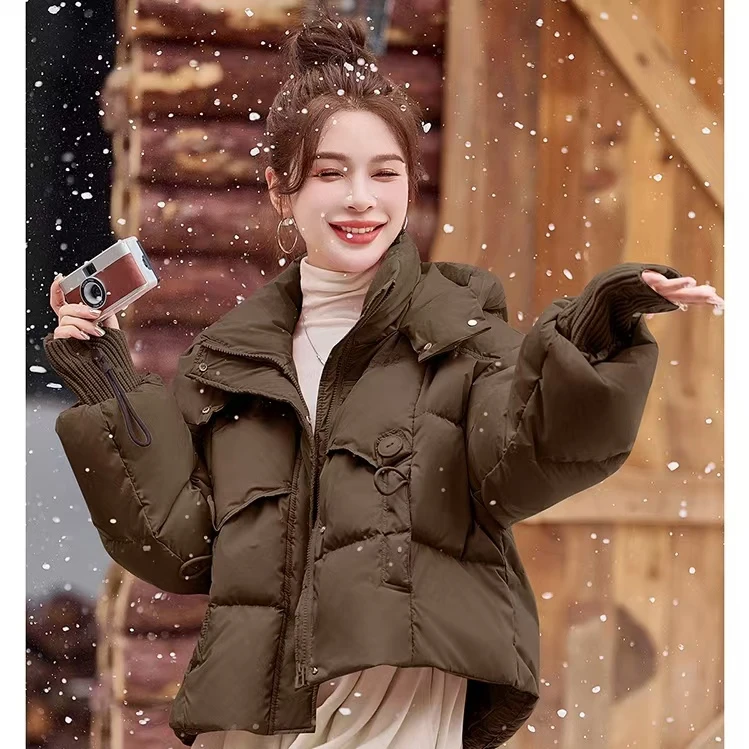 冬装少淑版网红时尚泡芙女短款羽绒服外套8152款