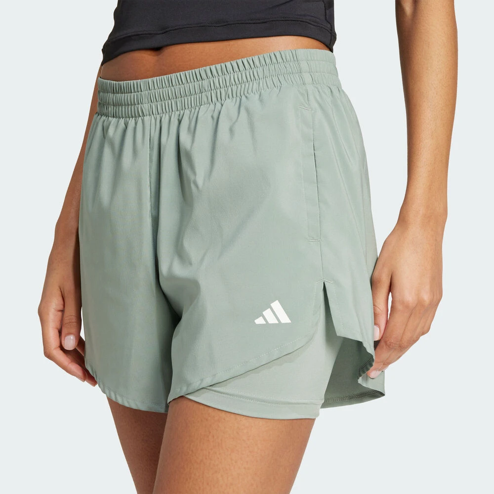 adidas阿迪达斯2025女子W MIN 2IN1 SHO梭织短裤JN1364