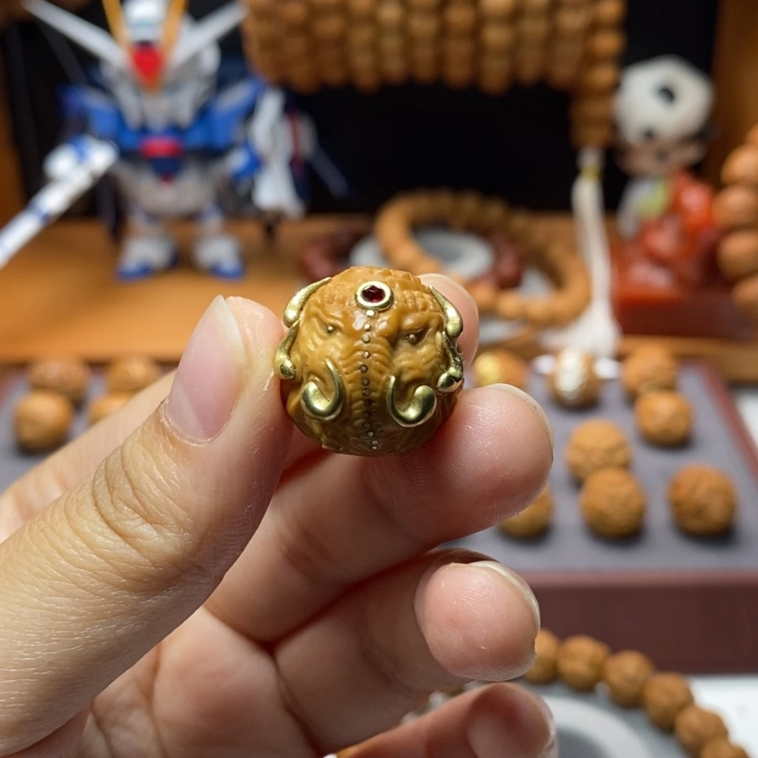 l***n猴头核桃手串镶嵌象主