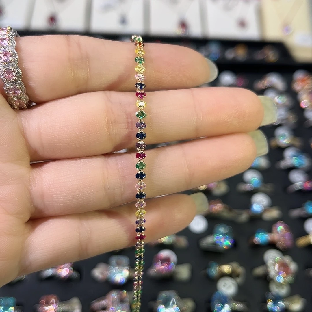 莫桑石非金属CL彩钻手链