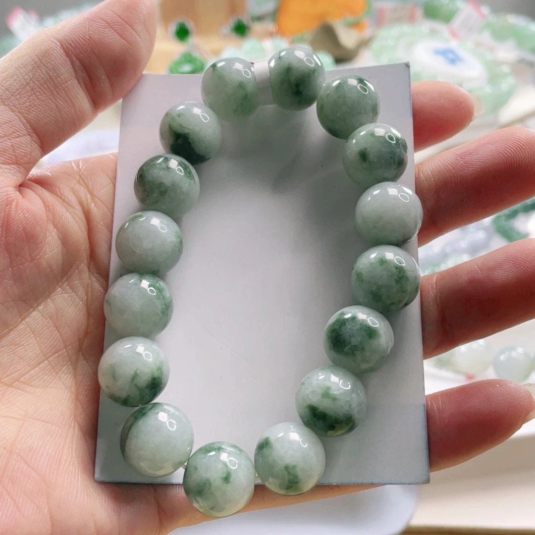 翡翠未镶嵌手链手串13