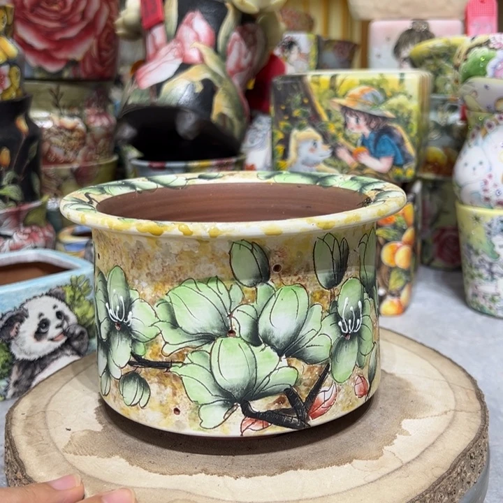 景德镇红陶精品手绘陶瓷