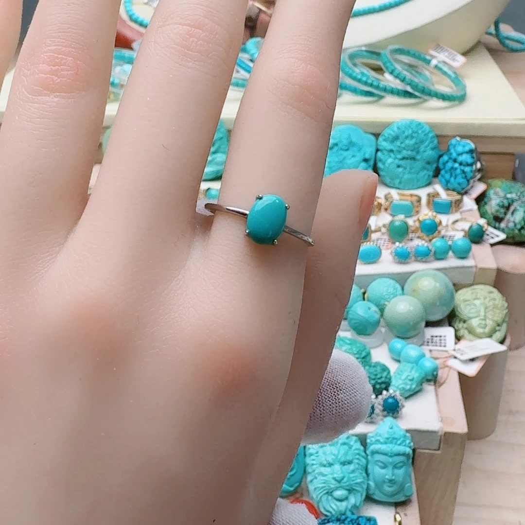 绿松石银S925镶嵌珠宝奇石