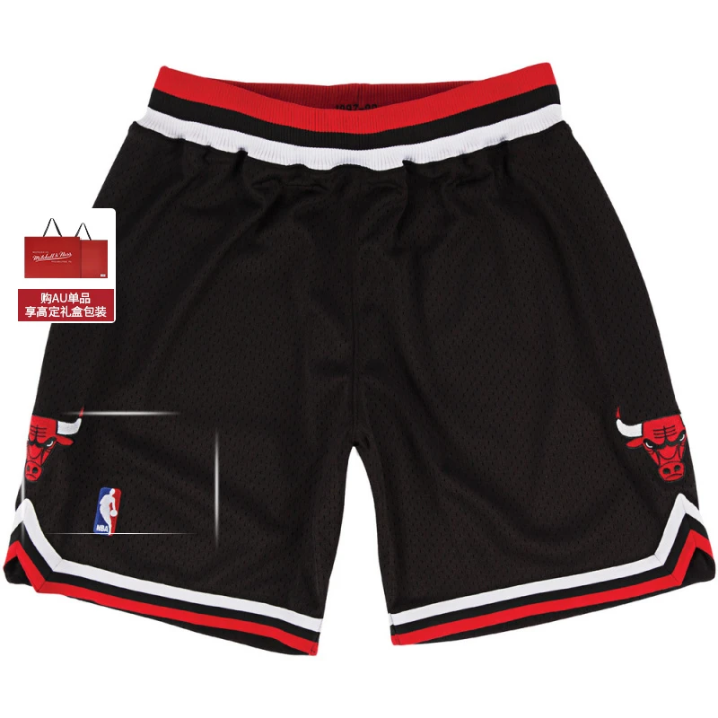 Mitchell&Ness-球员版1997-98赛季公牛队中性复古球裤