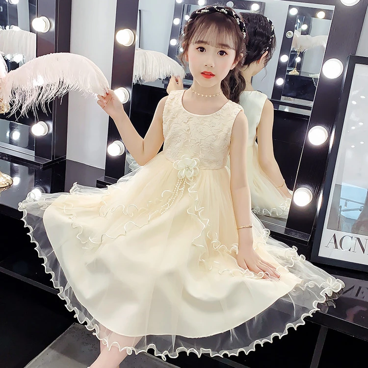 夏装女童连衣裙2025夏季新款中大儿童网纱洋气小女孩公主裙子韩版
