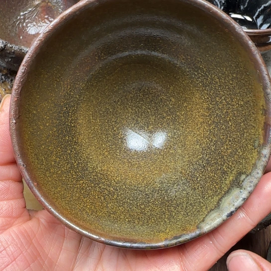 柴烧建盏茶盏茶杯448