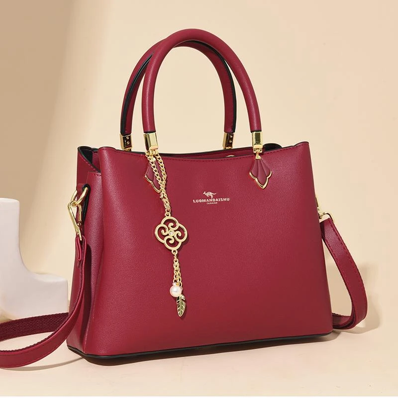 米琦袋鼠品牌女包手提包2025新款中年妈妈包斜挎包女送妈妈母亲节