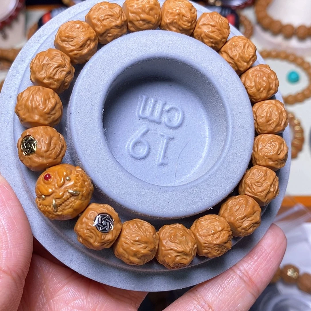 手串猴头核桃恶僧精工龙蛇之变尺寸13+全品聚宝盆