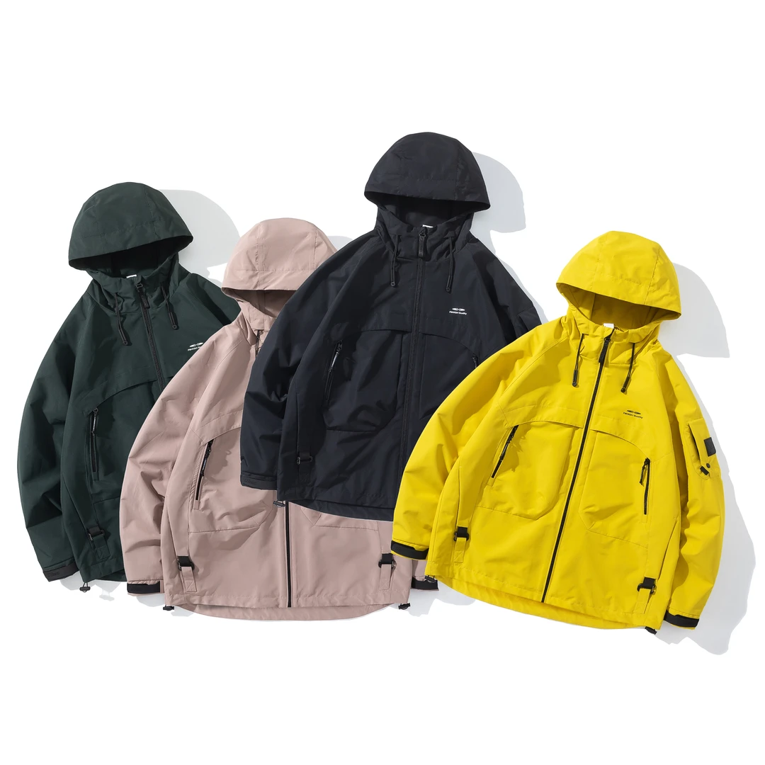 [城市户外]DG 春新款工装冲锋衣夹克连帽外套7703