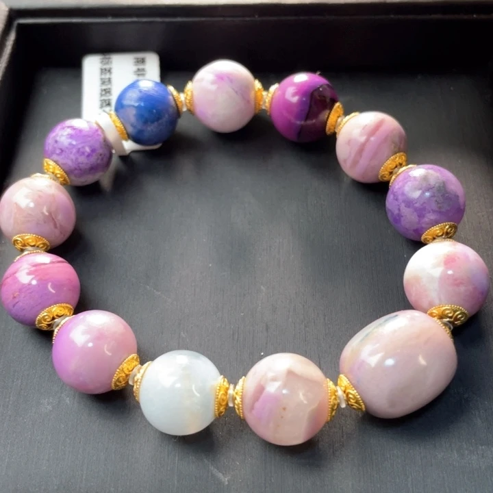 苏纪石（舒俱来）18K金镶嵌手串