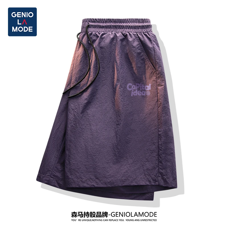 GENIOLAMODE山系潮流短裤男夏季新款宽松直筒透气