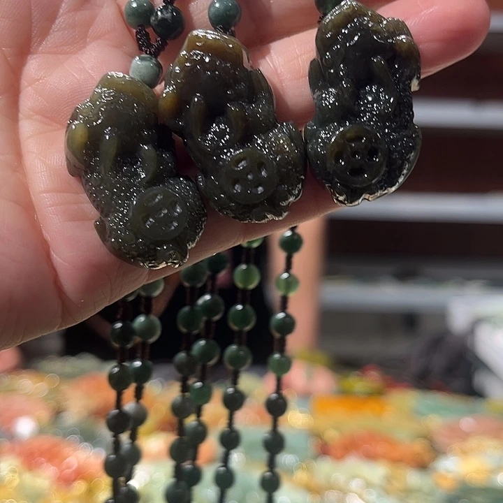 岫玉未镶嵌毛衣链