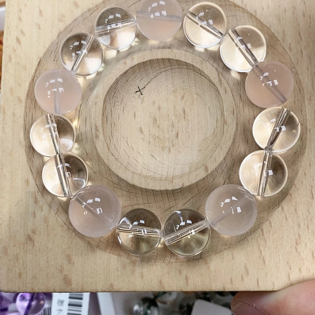 水晶手串未镶嵌粉