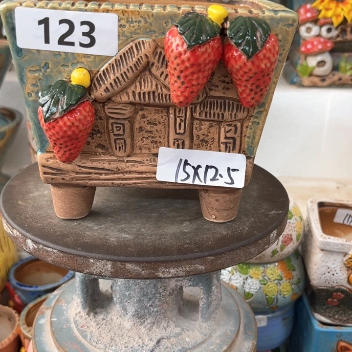 紫砂花盆粗陶材质多肉花盆