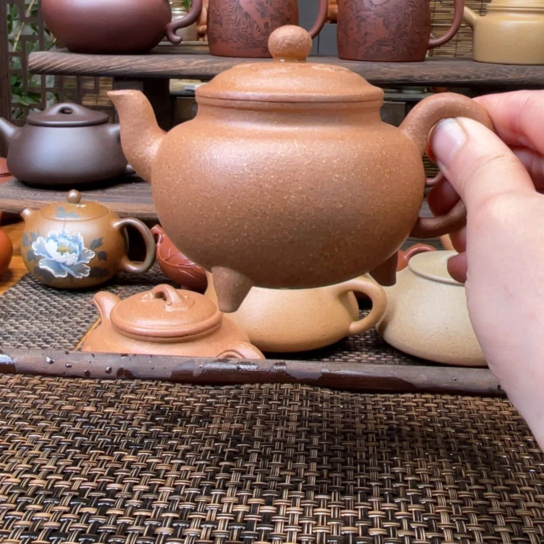 紫砂茶壶宜兴原矿紫砂手工制220