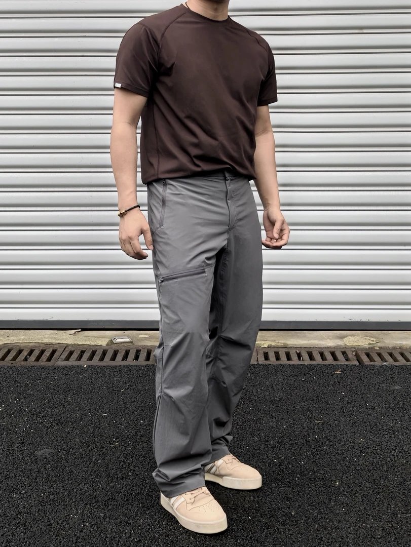 SOS夏季轻薄凉感伽马户外冲锋休闲裤百搭宽松三拉链工装弹力长裤