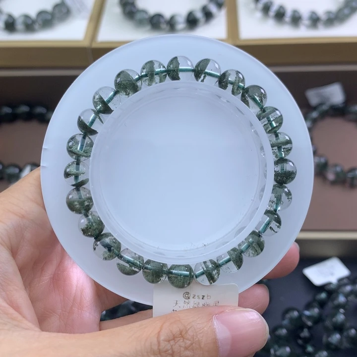 未镶嵌手链水晶绿幽灵