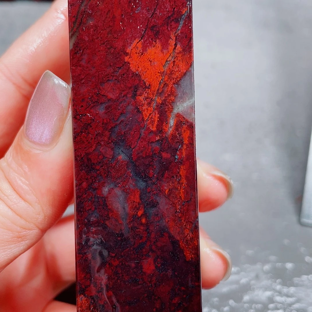 玉桂林鸡血玉印章镇尺35