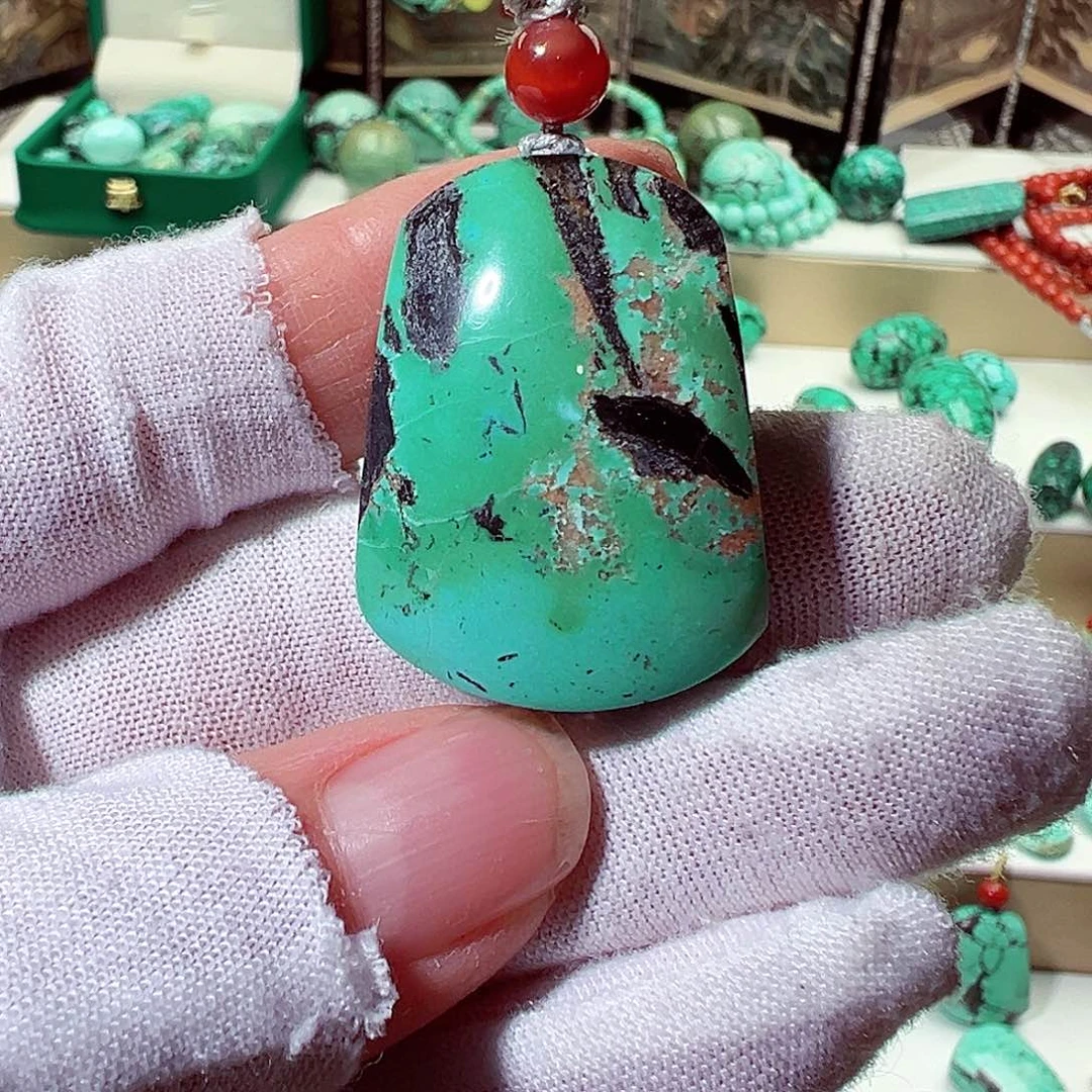 绿松石无事牌未镶嵌