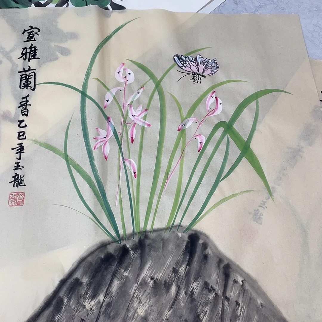 国画国画作品书法作品原稿兰花50
