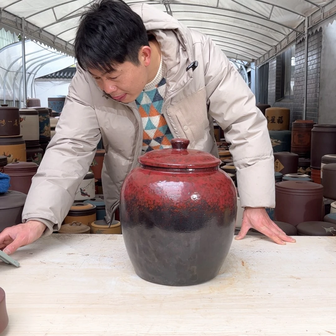 紫砂茶叶罐10升上抽水