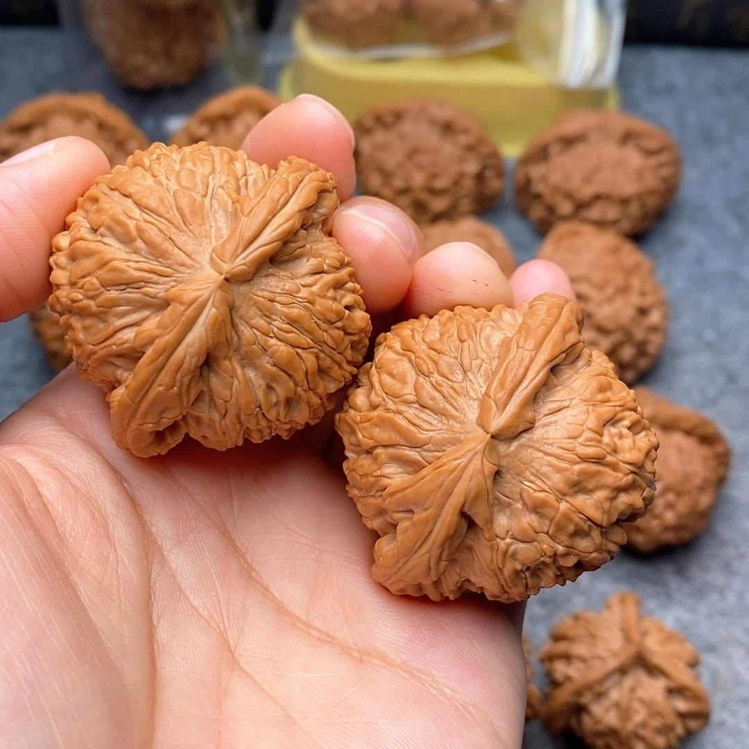 文玩核桃把件白狮子44全品