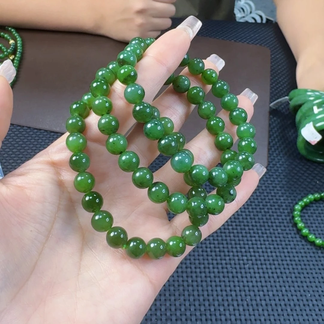 手链未镶嵌和田玉（碧玉）发其一