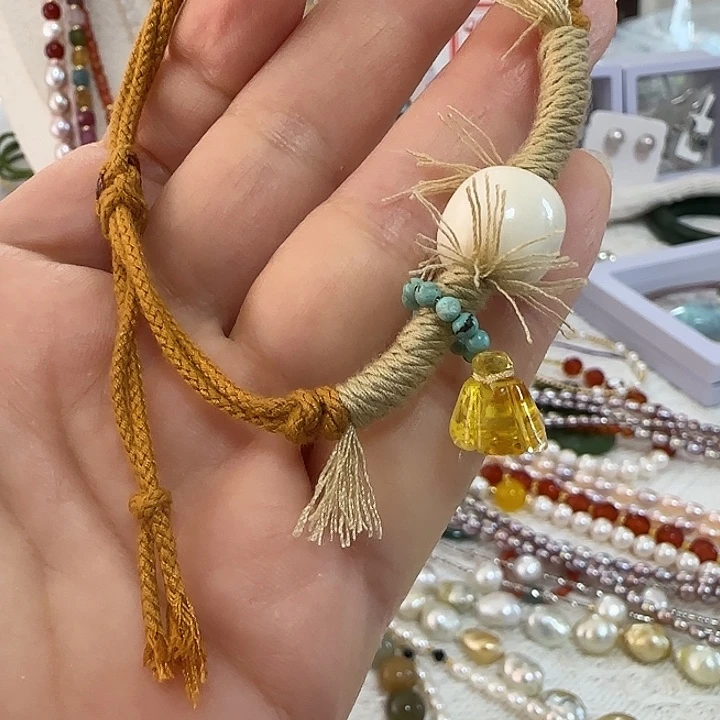 手串/手链/手镯猛犸象牙12加桶珠设计款天然纹理