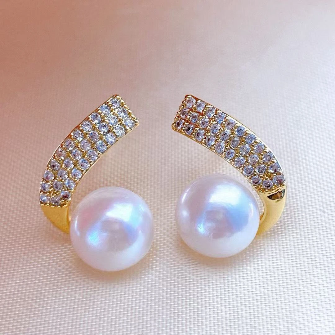 铜合金耳饰 时尚百搭贵气轻奢气质金属耳环饰品金色8060